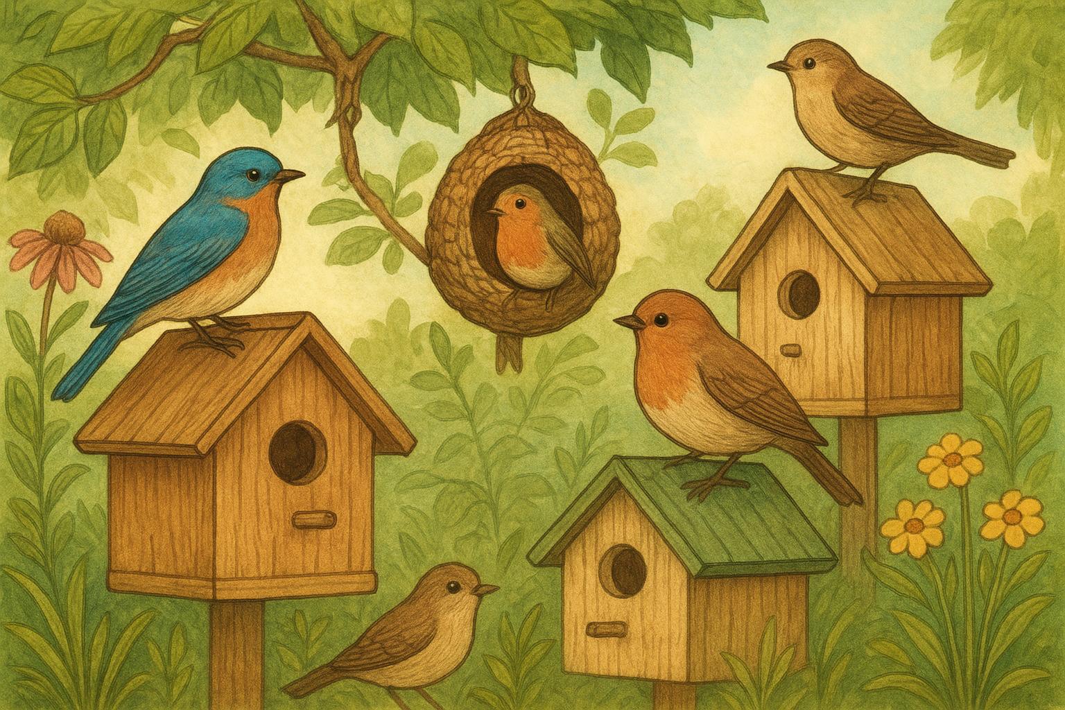 Birdhouse Bliss Cozy Nest Box Havens For Backyard Birds