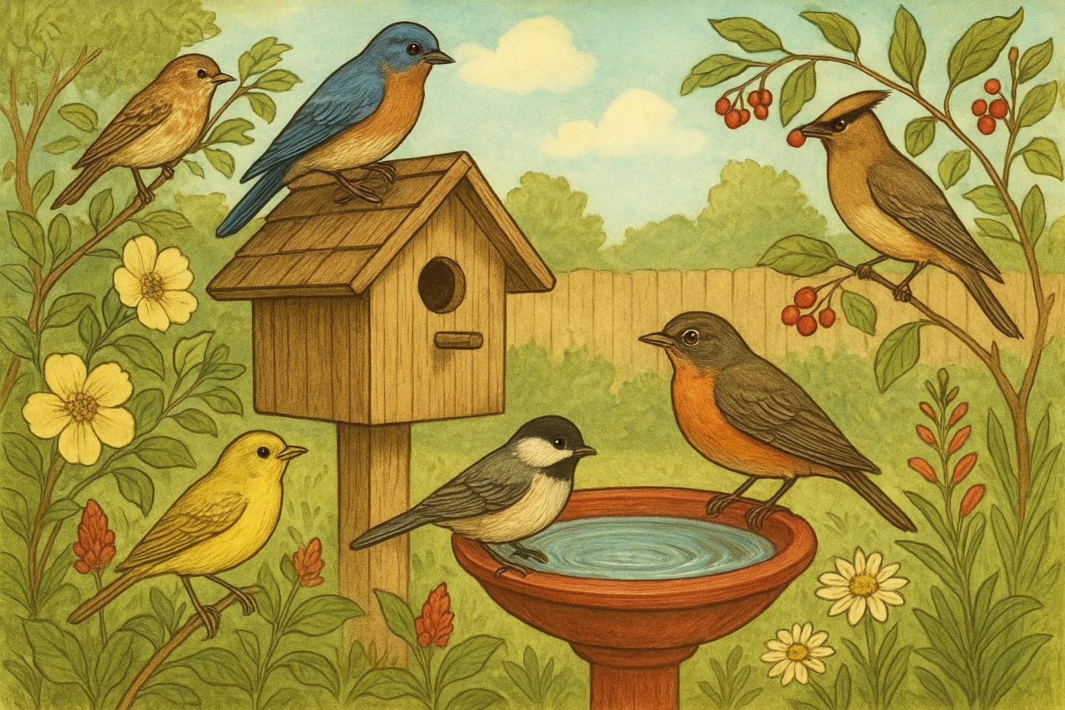 How to Attract Songbirds to Your Yard Naturally at Home