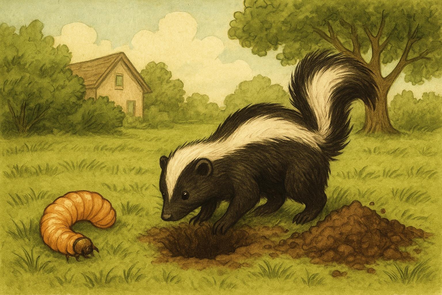 Skunk Grubs Solutions For Lawn Digging In Your Yard