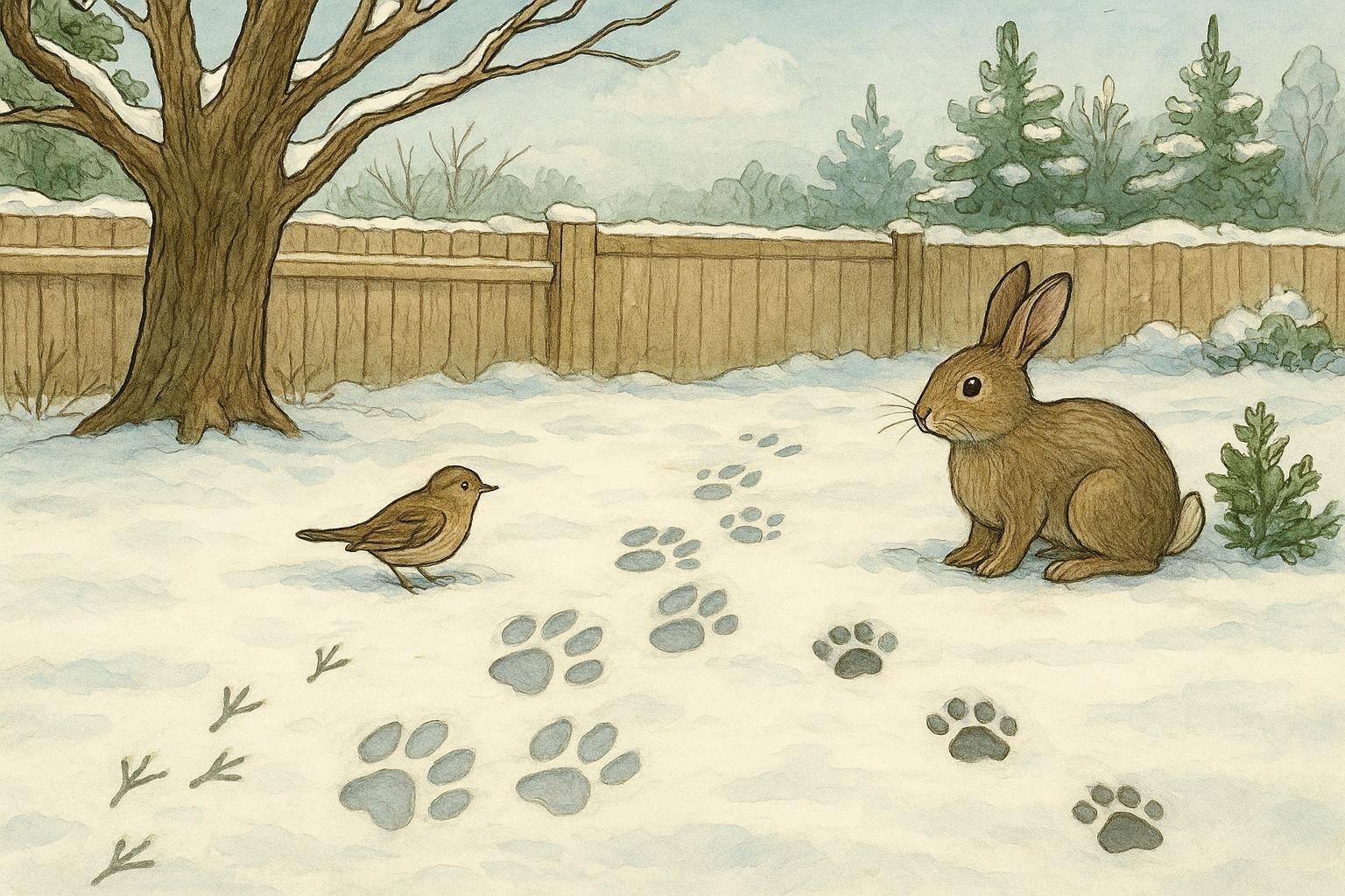 Winter Tracks Revealed Right In Your Snowy Backyard