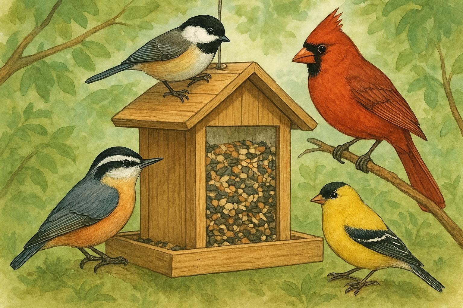 seed feeder birds