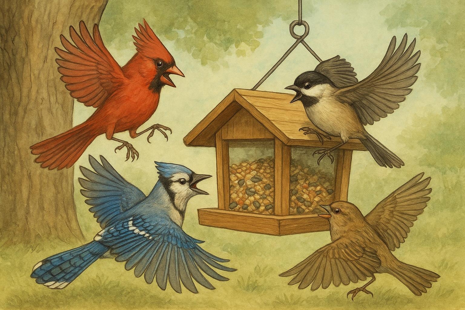 Feeder Fights And Feathered Tactics At Your Backyard Feeders
