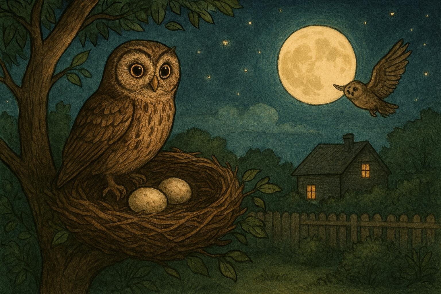 Moonlit Messages Owl Calls From A Cozy Backyard Nest