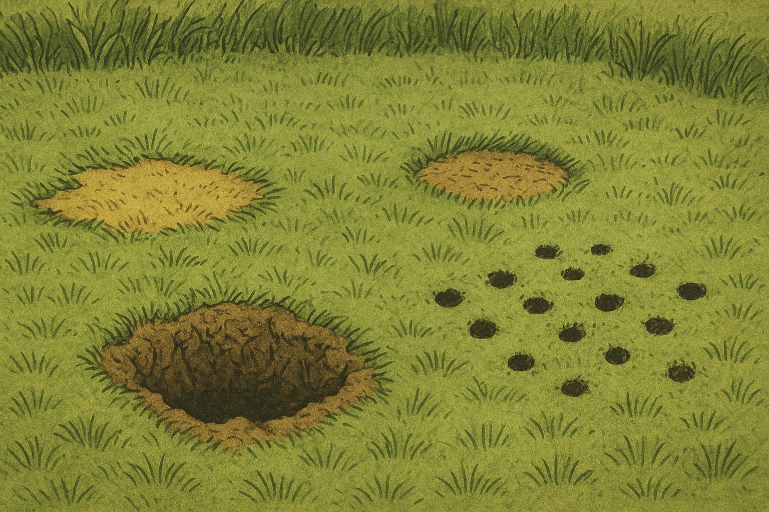 Hole Patterns Reveal Surface Damage Clues Across Your Lawn