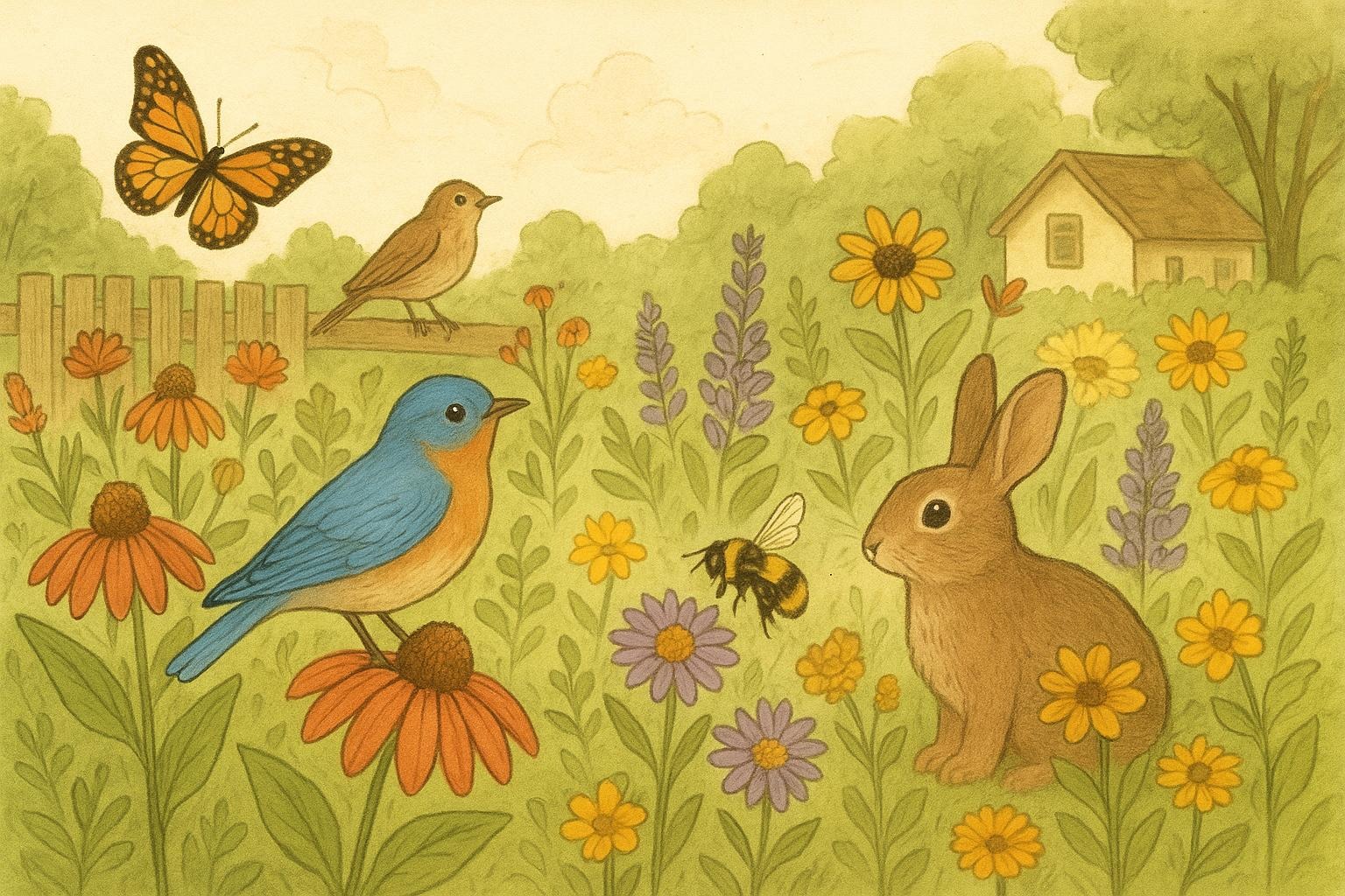 Native Wildflowers Create A Backyard Habitat For Wildlife