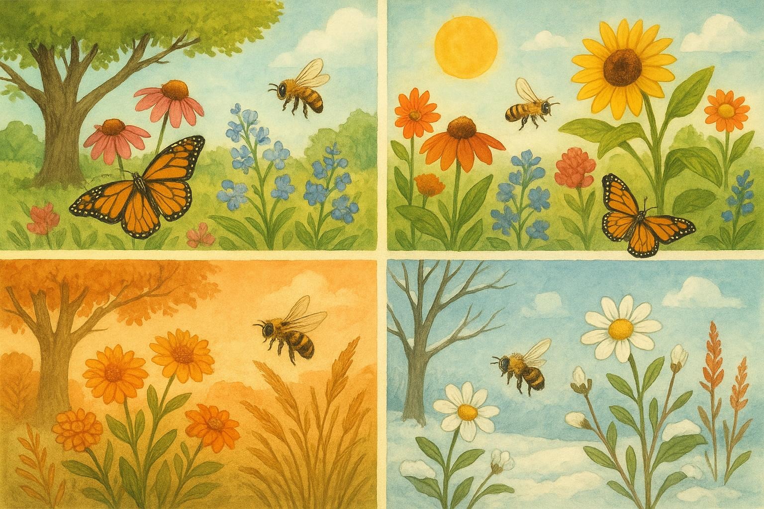 Seasonal Bloom Planning By Season For Pollinator Gardens