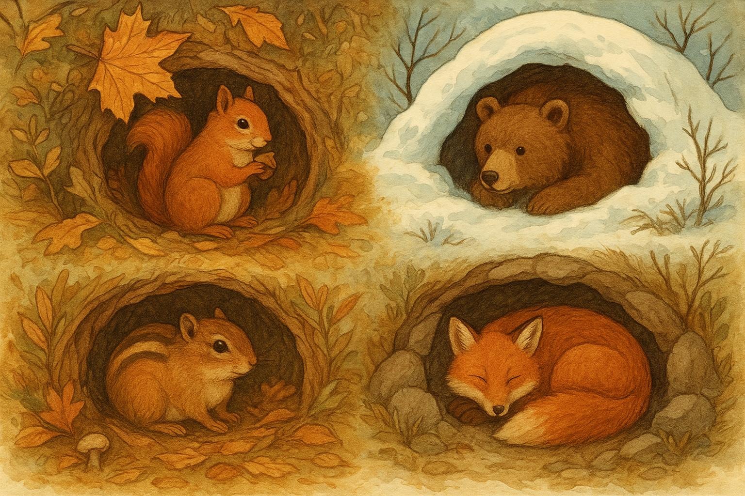 Fall Denning and Winter Shelter Through Animal Dens