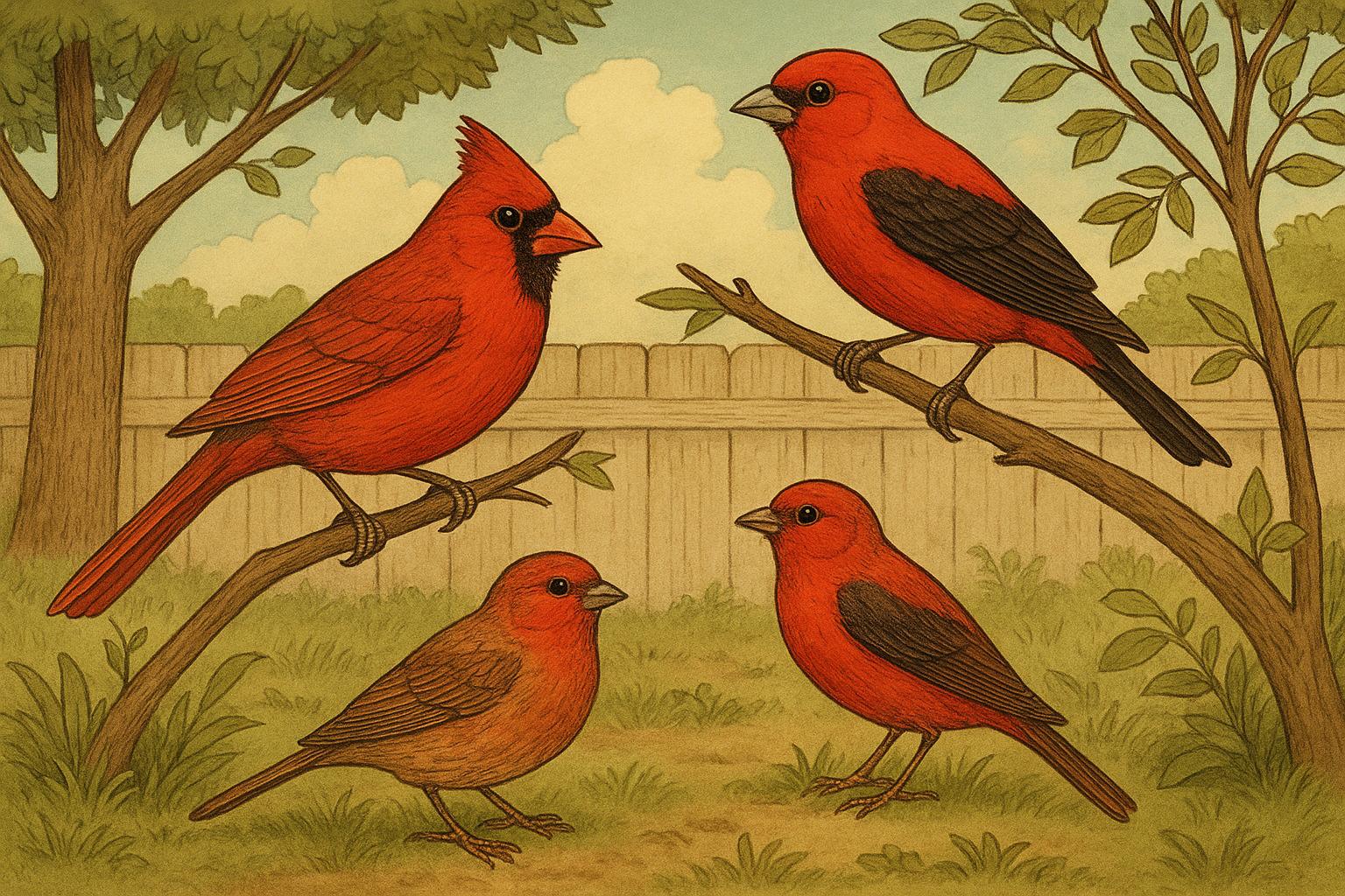 Red Birds in the Backyard A Formal Color Identification Guide