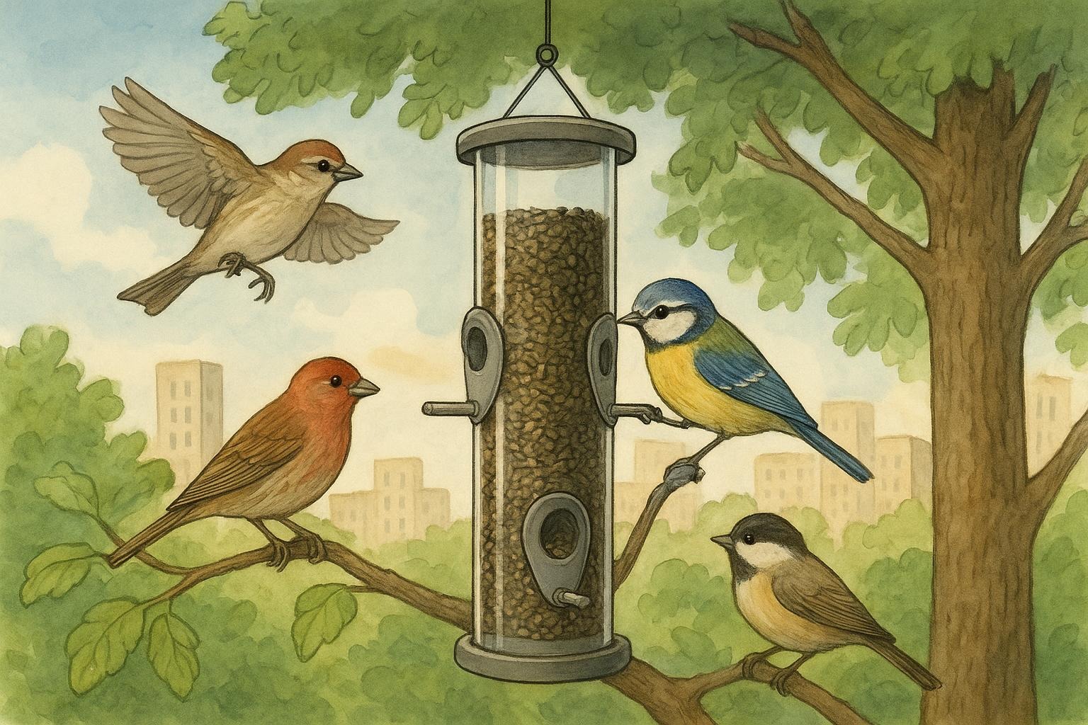 Nyjer Seed Tube Feeder Tricks for Tiny City Songbirds