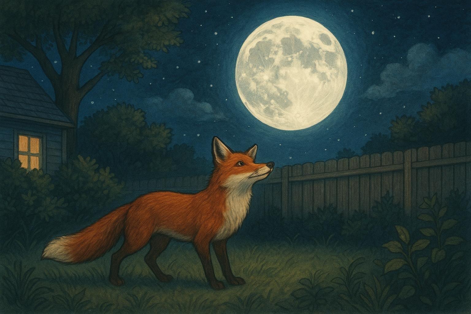 Red Fox Moonlight Invasion Drops In Your Backyard Tonight
