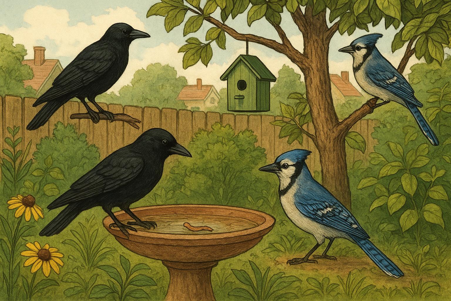 Crow Habitat In Urban Backyards For Crows And Jays