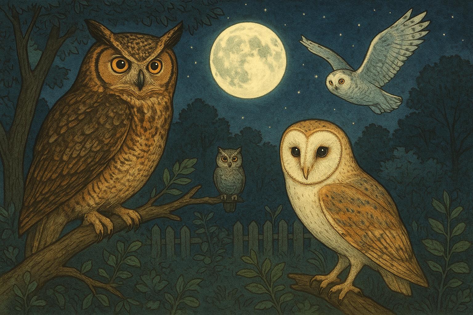 Owls Under Moonlight A Backyard Night Bird Guidebook