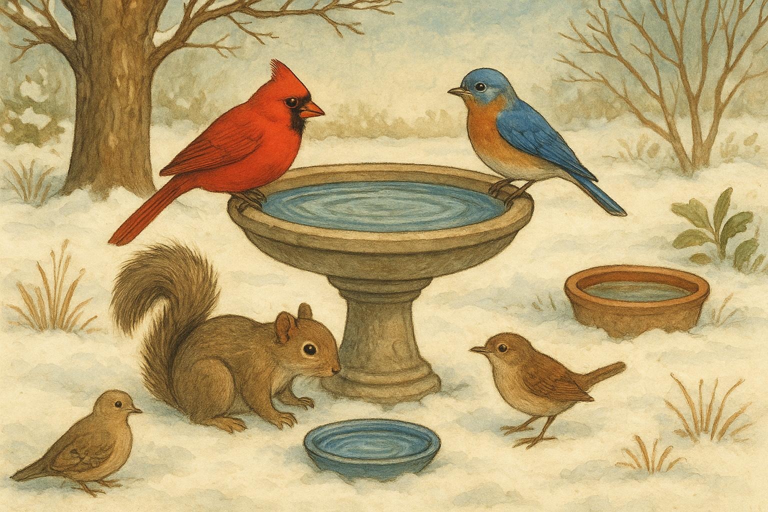Winter Water Source Essentials for Backyard Wildlife