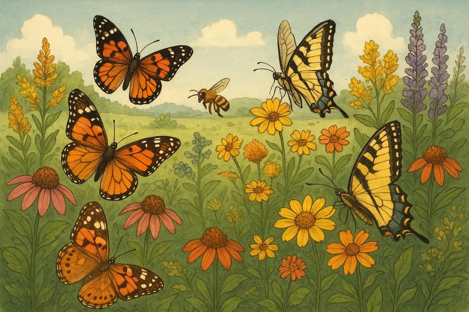 Butterfly Nectar Boosts Pollinator Garden Habitats