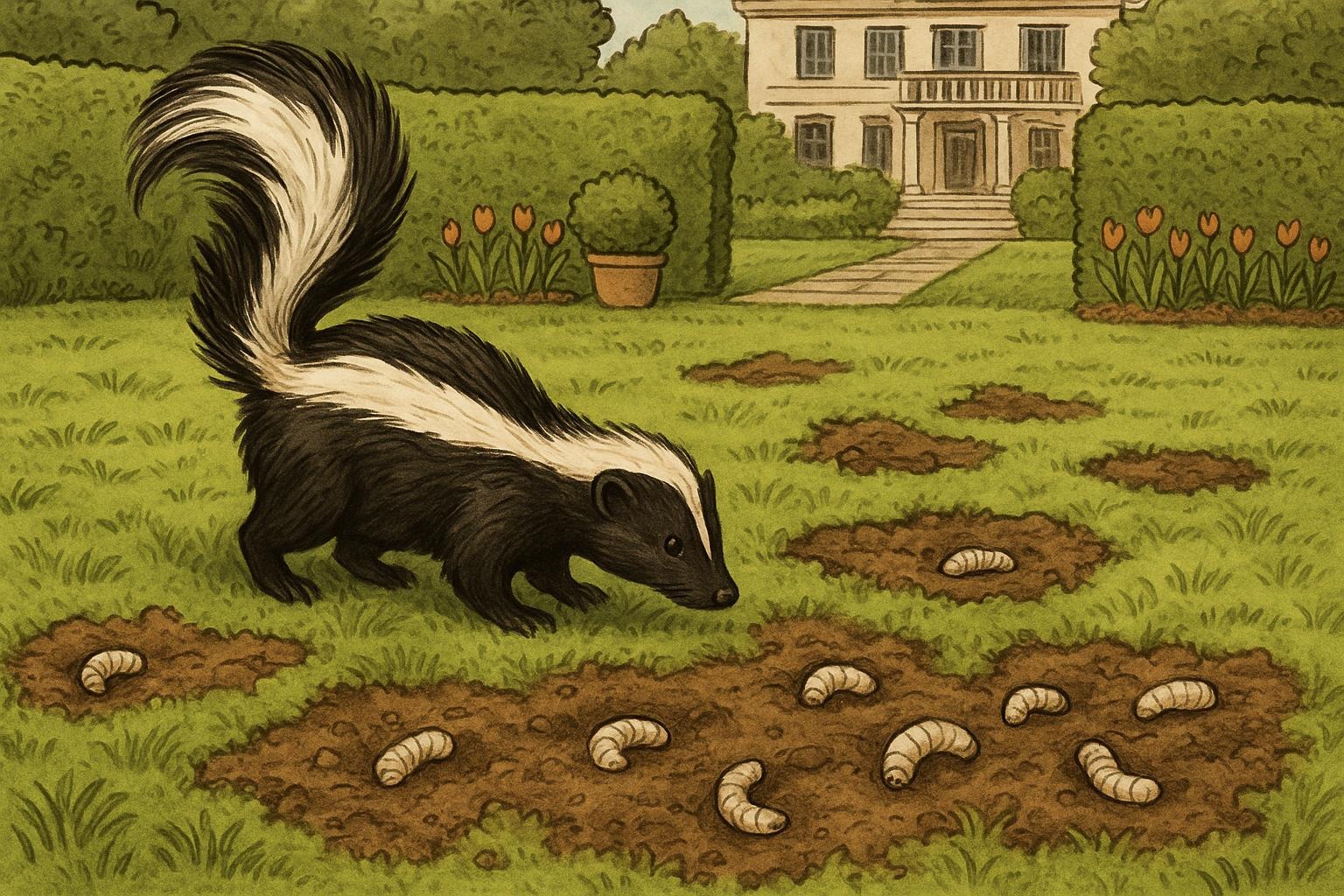 Skunk Grub Damage In Lawns A Formal Backyard Guide