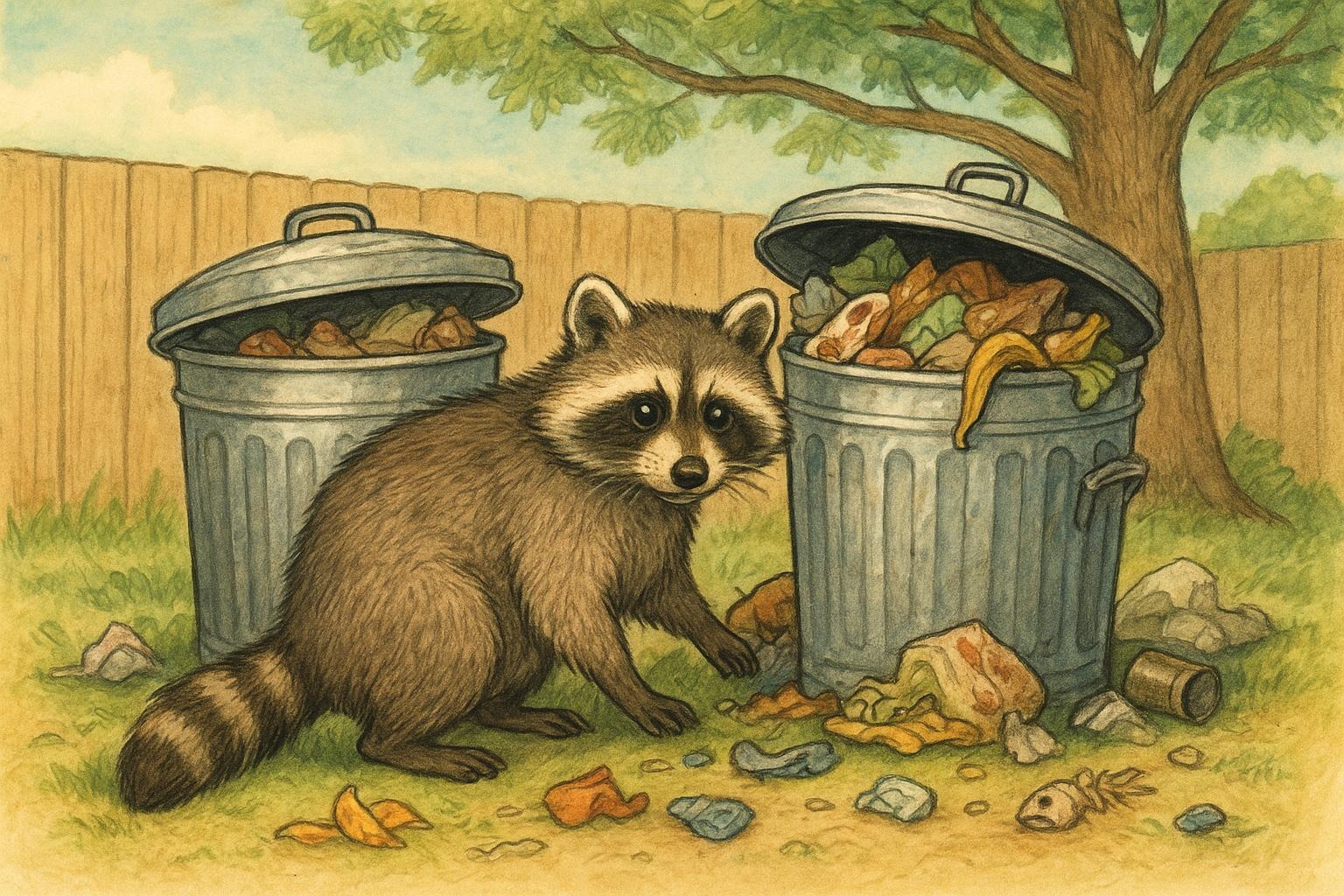 Trash Raccoon Troubles In Your Backyard Trash Cans