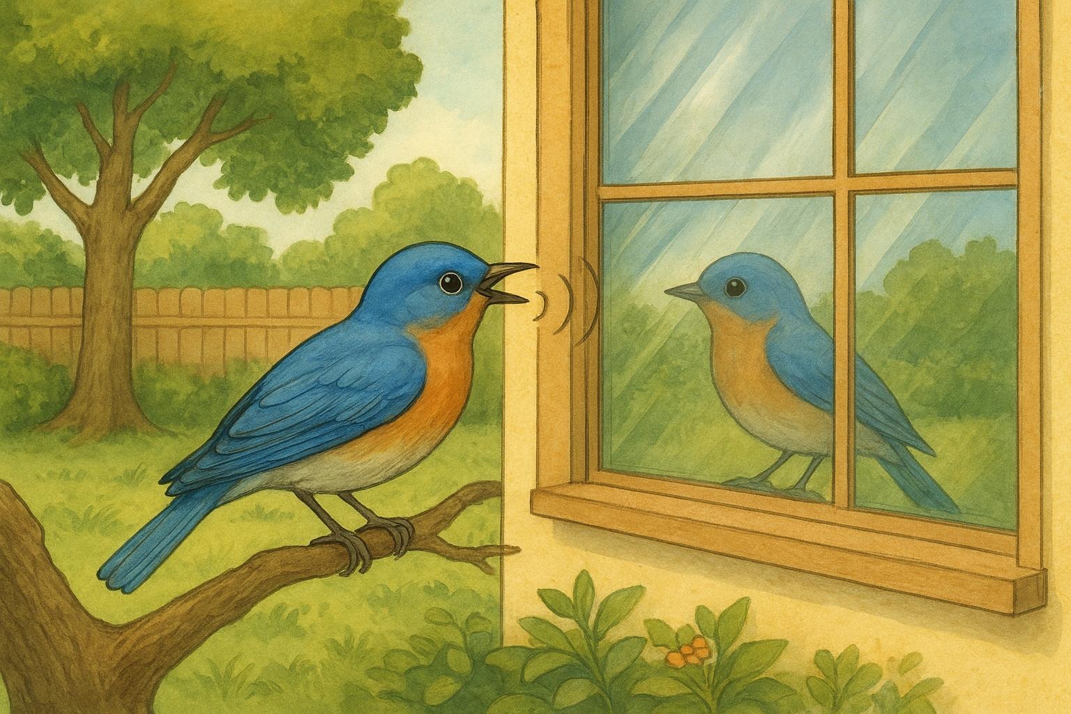 Glass Reflection And Why Birds Tap Windows In Backyards