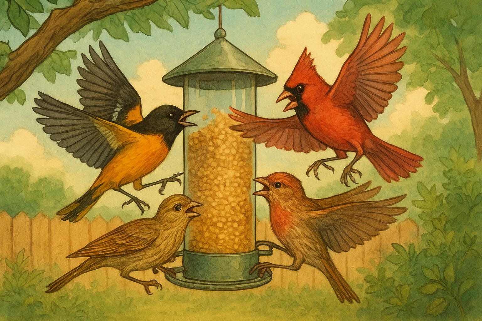 Understanding Birds Fighting At Feeders In Backyards