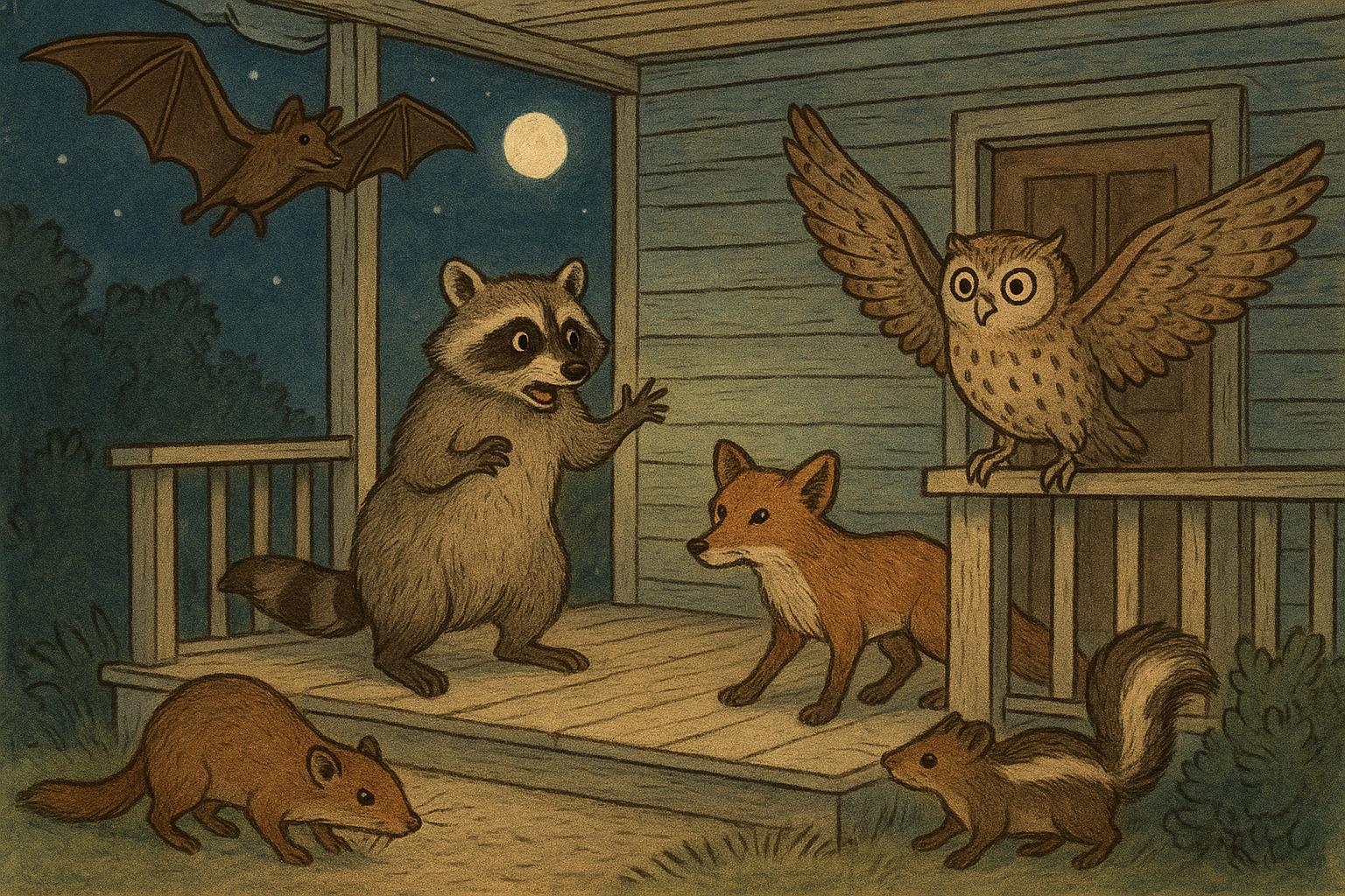 Nighttime Porch Disturbances Revealed By Wildlife After Dark