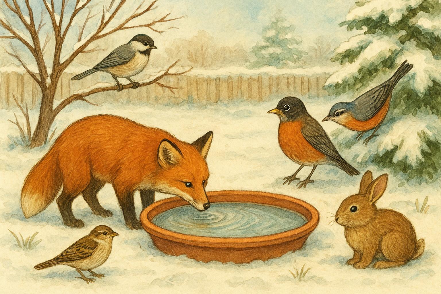 Ice Free Winter Drinking Water For Backyard Wildlife?