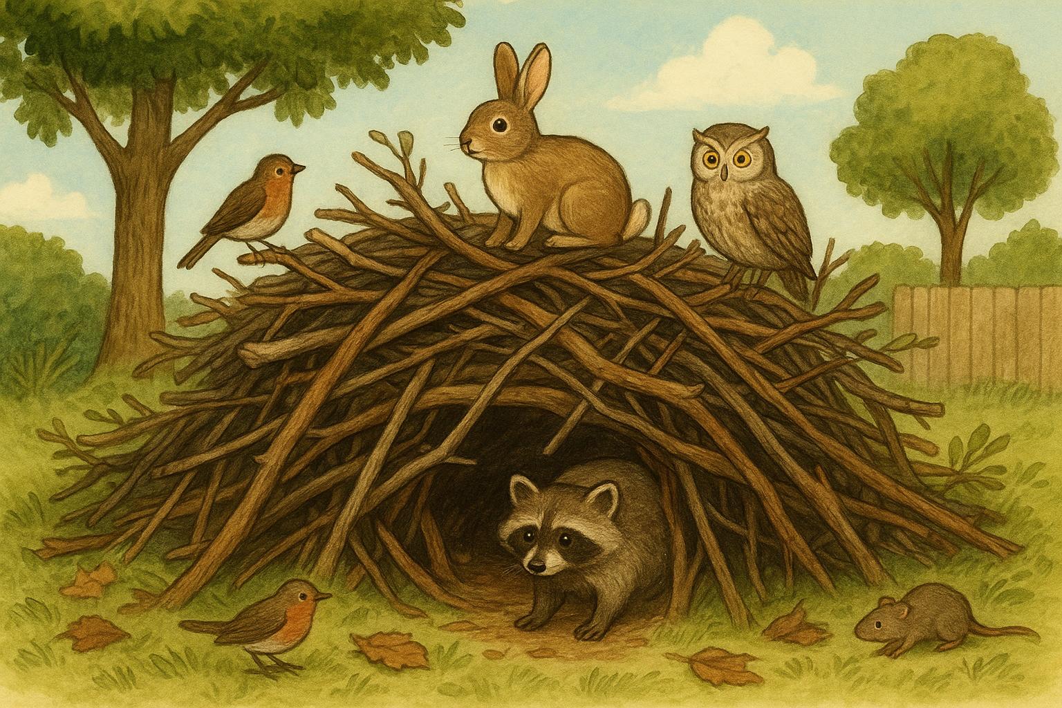 Brush Pile Habitat For Backyard Wildlife Shelter Design