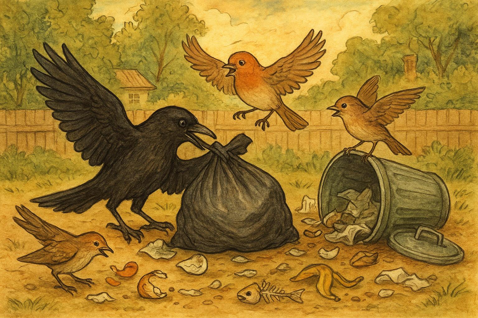 Birds Opening Trash Bags Spark Backyard Chaos Tonight