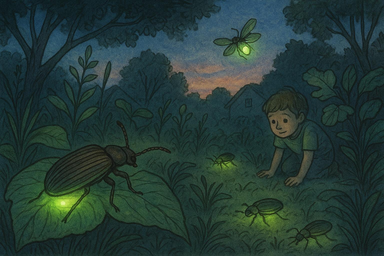 Unveiling Bioluminescent Beetles in the Backyard Twilight