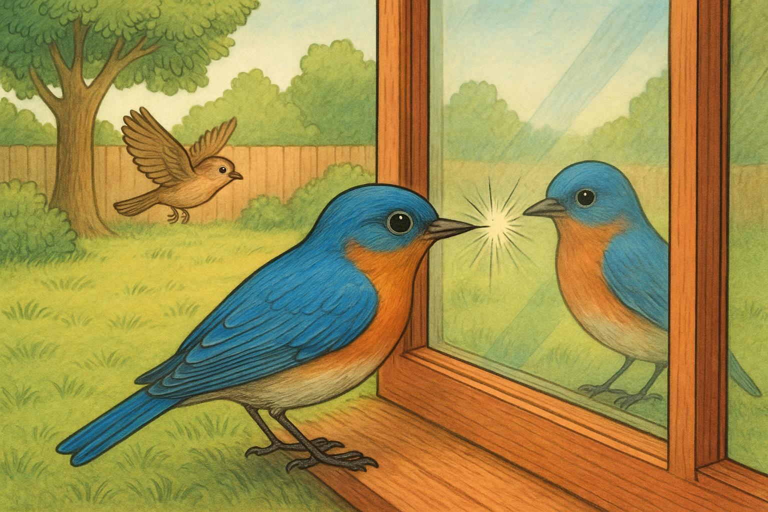 Why Birds Tap Reflective Glass Surfaces In Backyards