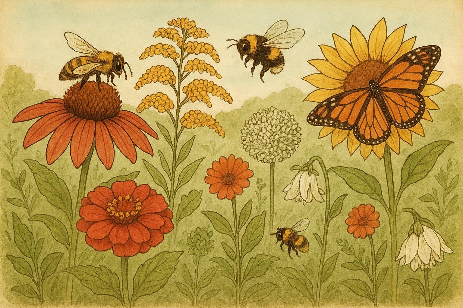 Seasonal Nectar Plant Selection For Pollinators In Bloom