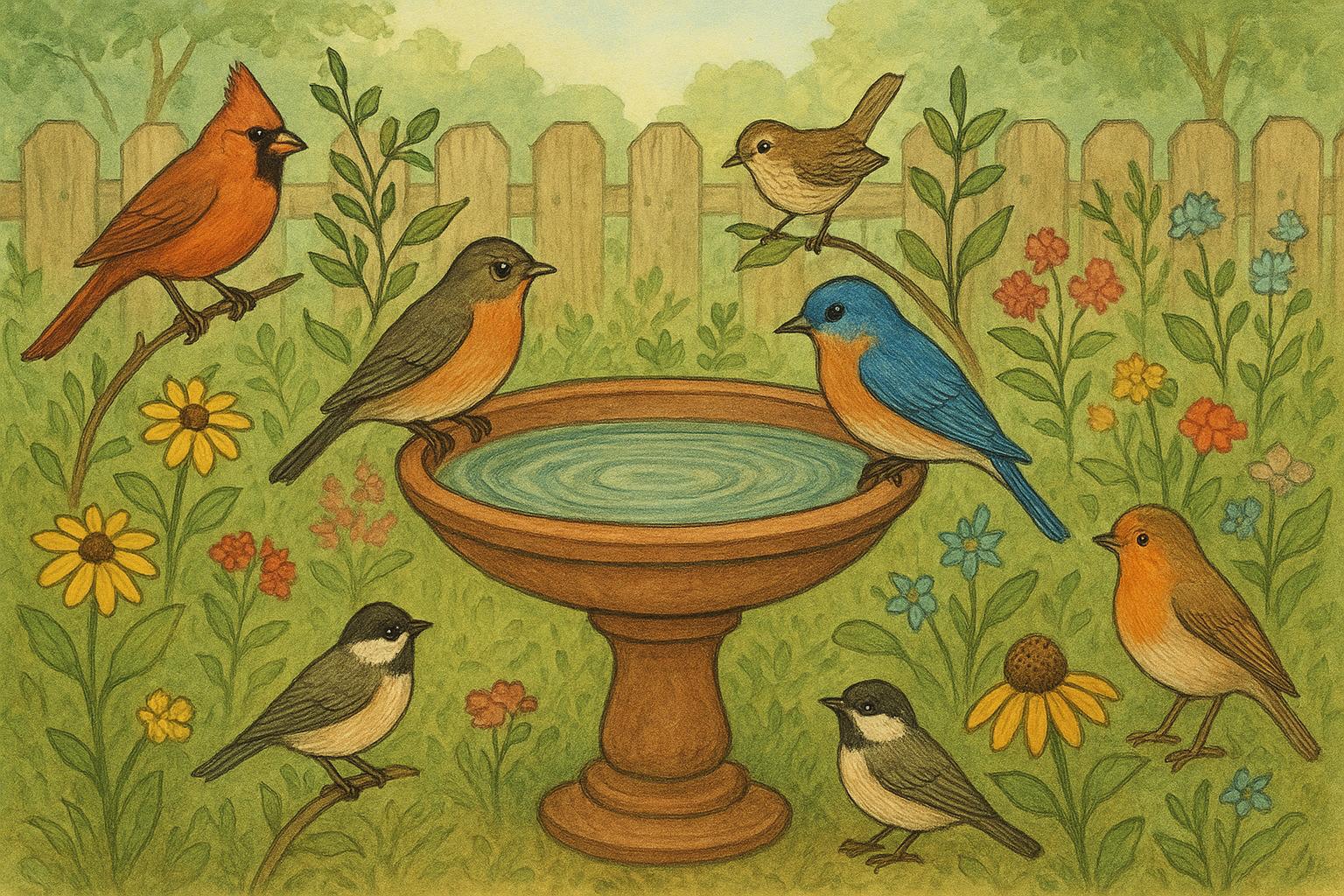 Avian Drinking Basins For Garden Wildlife In Backyards