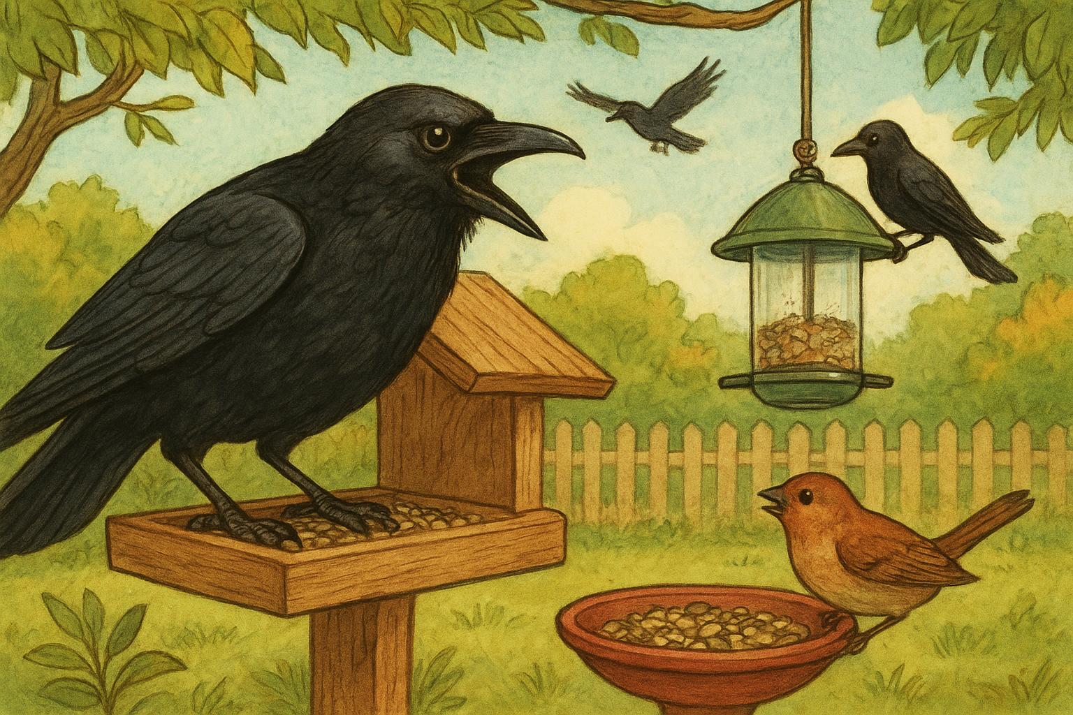 Crow Problems At Bird Feeders Spark Backyard Alarm
