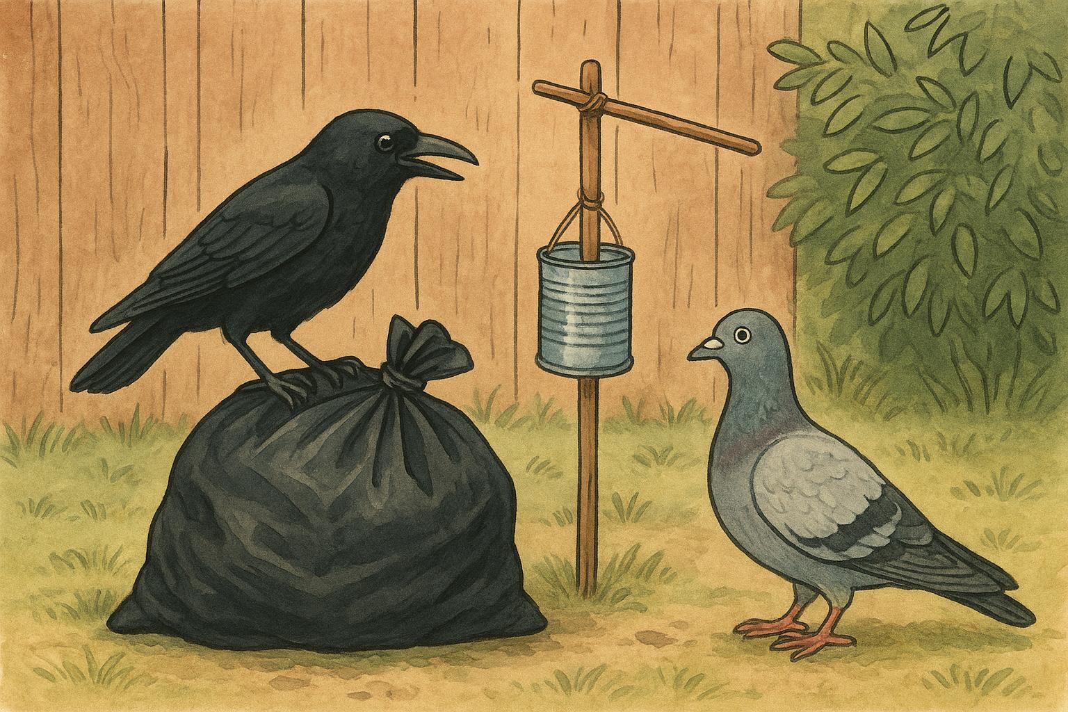 Deterring Birds From Trash Bags In The Backyard Safely