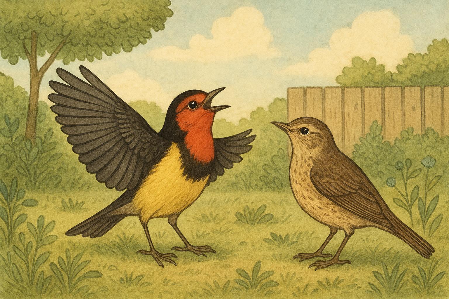 Avian Display Rituals In Backyard Courtship Behavior