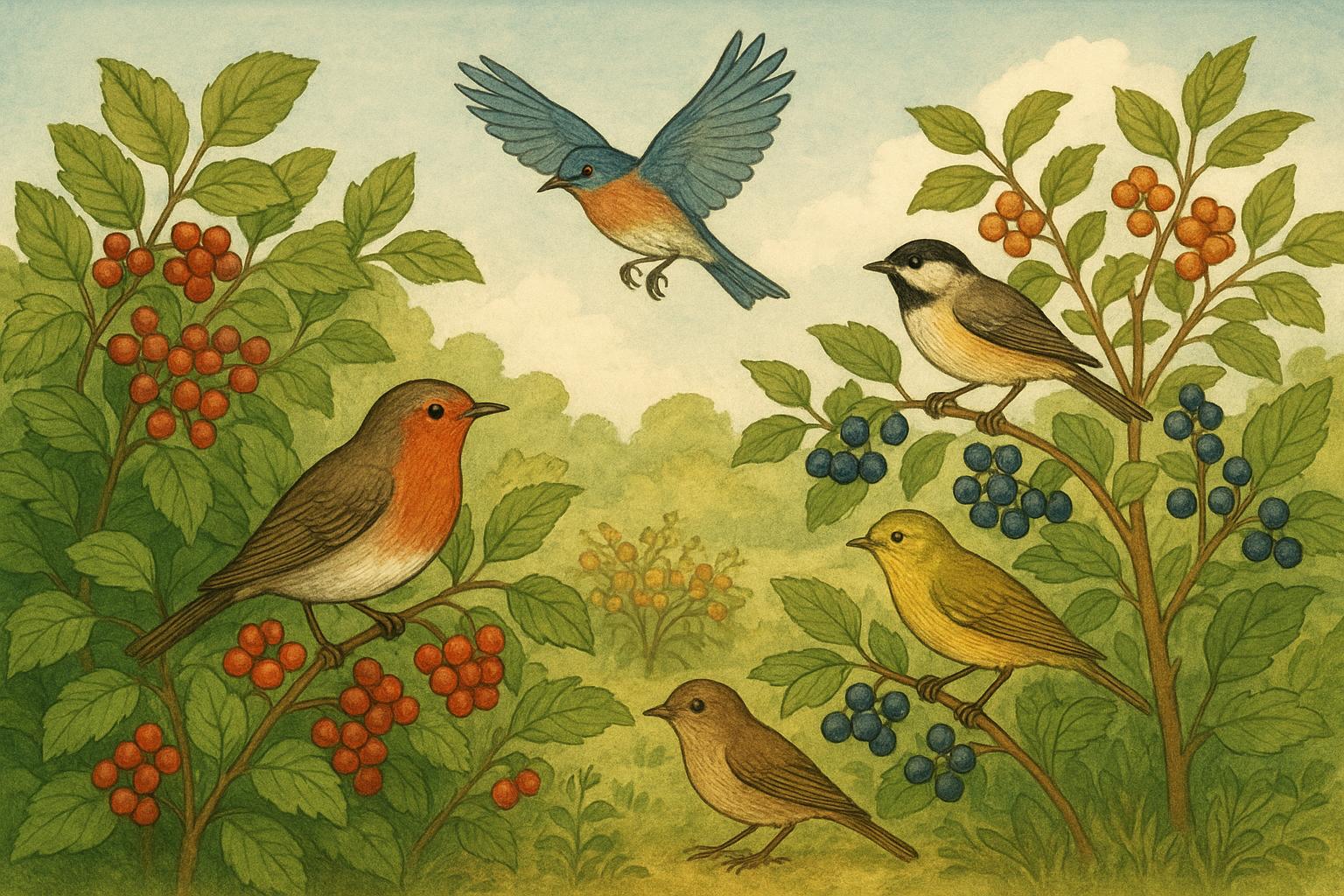 Fruiting Shrubs That Attract Birds For Berry Bushes