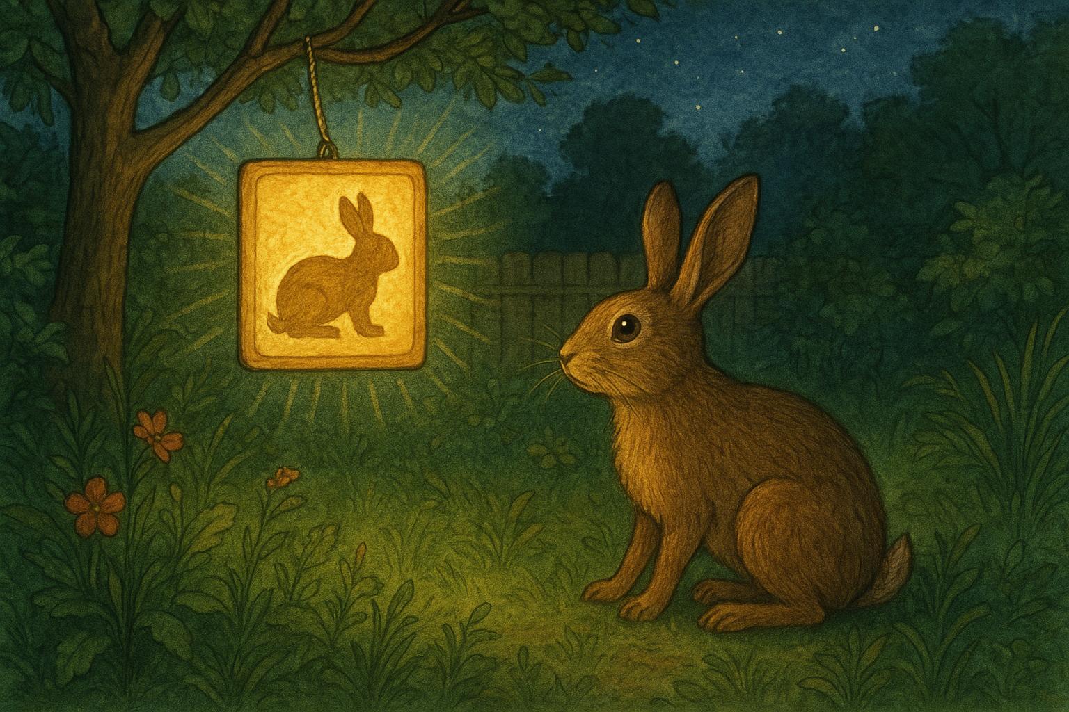 Rabbit Signs Unveiled In Your Lush Backyard Tonight